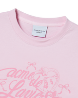 25FW WOMAN ミラーACベアクロップ半袖Tシャツ ライトピンク