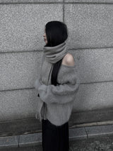 overfit mohair lips-neck knit (2color)