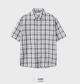 Look Glass Summer Daily Soft Check Short Sleeve Shirt