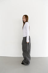zipper cargo pocket pants(3colors)