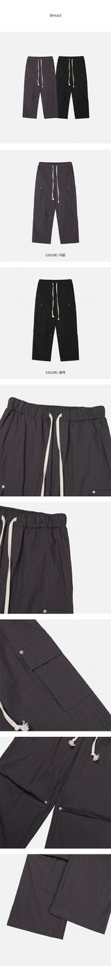 [UNISEX] フラップストリングカーゴバンディングパンツ (2color)