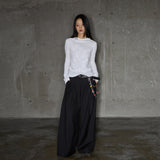  original three-dimensional pleated wide-leg suit trousers