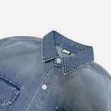 LMN Levan ブラッシュツーポケットデニムシャツ (sand blue)