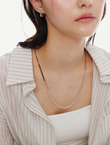 26SS★ Essence Silver (W) Snake Long Chain (70cm) Necklace