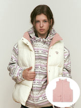 CHERRY REVERSIBLE PADDING VEST [IVORY]