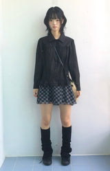 コットンフレアシャーリングシャツ