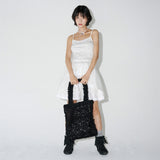 シースルー チュール ショルダーバッグ  (Black)