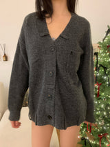 Melo Big Pocket Loose Fit Knit Cardigan