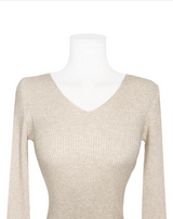 milktea bell flare knit ops