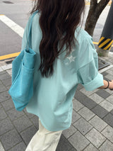 ヘビーコットン ソウル グラフィック Tシャツ (Tenta Tumble & Bio Washed)2サイズ - ヴィンテージブルー