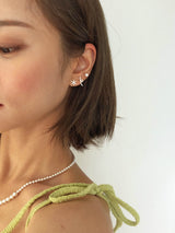 3, 4, 5mm ボールピアス (ホワイト)