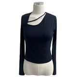Basic Front Strap Long Sleeve Golf T-Shirt (4 Colors)