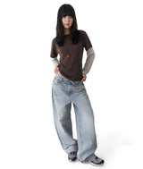 Tendi Fold-Over Wide Jeans