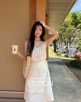 [MADE] Tep see‑through layered dress & wrap skirt set