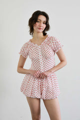 MINI HEART TWO WAY BLOUSE / WHITE