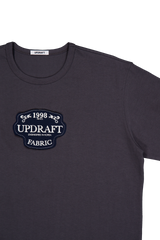 [UPDRAFT]APPLIQUE COTTON T-SHIRT GREY