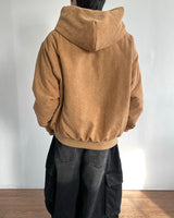 Work Corduroy Hood Zip-Up