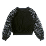 Flower Lace Jeogore T-shirt Black