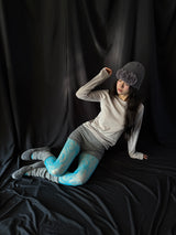 martini blue netting stocking 