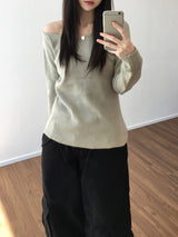 カレンオフショルダーニットウェア (3 colors)