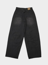 (UNISEX) ピンタックワイドデニムパンツ