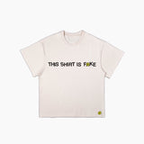 FAKE STATEMENT TEE | FLAT WHITE