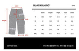 BBD Sprayed Logo Multi-Pocket Denim Cargo Pants (Black)