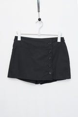 Button Mini Skirt (Black)