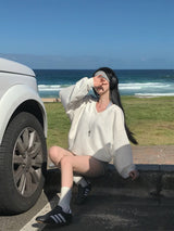 [MADE/6color] Pony, V-neck loose fit trainer