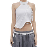 WAVE STRAP SLEEVELESS_WHITE