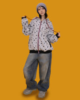 midnight boxy hood zip-up