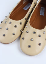 STUD BALL FLAT SHOES