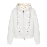Rosie Floral Toggle Hoodie Zip-up