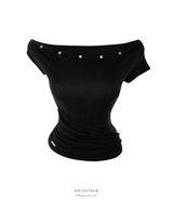 Silver Pendant Eyelet Top