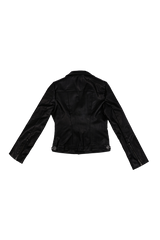 ANTIQUE ROSE SLIM RIDER JACKET #LEATHER BLACK