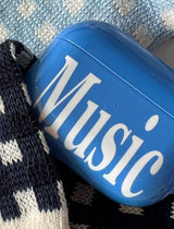 Blue Music Glossy AirPods Case