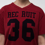 REC RUIT アスレチック ラグビー Tシャツ (BURGUNDY)