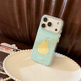 Stripe Fruit Wrist Strap iPhone Case