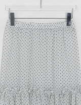 Pmari Layered Dot Banding Midi Skirt