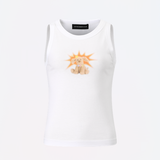 ARTWORK SLEEVELESS SHIRTS (WHITE)