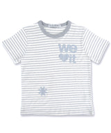 WE LOVE IT ストライプTシャツ_グレー