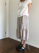 シャーリングハーレムパンツ