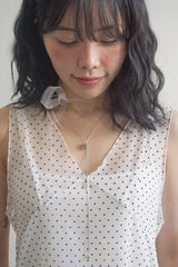 [MADE]DOUBLE FLOWER DROP NECKLACE