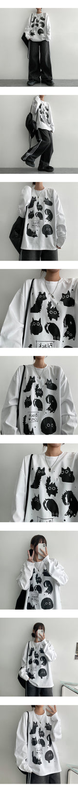 マンティルキャッツ長袖Tシャツ (3 colors)