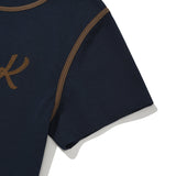 グラフィックリンガーTシャツ【ダークネイビー】