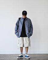 AF SEERSUCKER CHECK SHIRT BLUE
