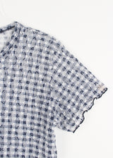 LACE CHECK TEE