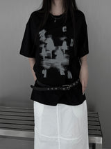 [unisex] アルクディオーバーフィットプリンティング半袖Tシャツ (2color)