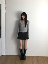 ベーシックVネックニット（4色）