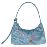 マルチカラーエンブロイダリーベルベットミニバッグ _ SKY BLUE